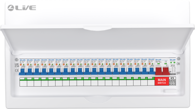 Live Electrical 16way SPD Surge Protection Consumer Unit Fuse Board + 16 RCBO's