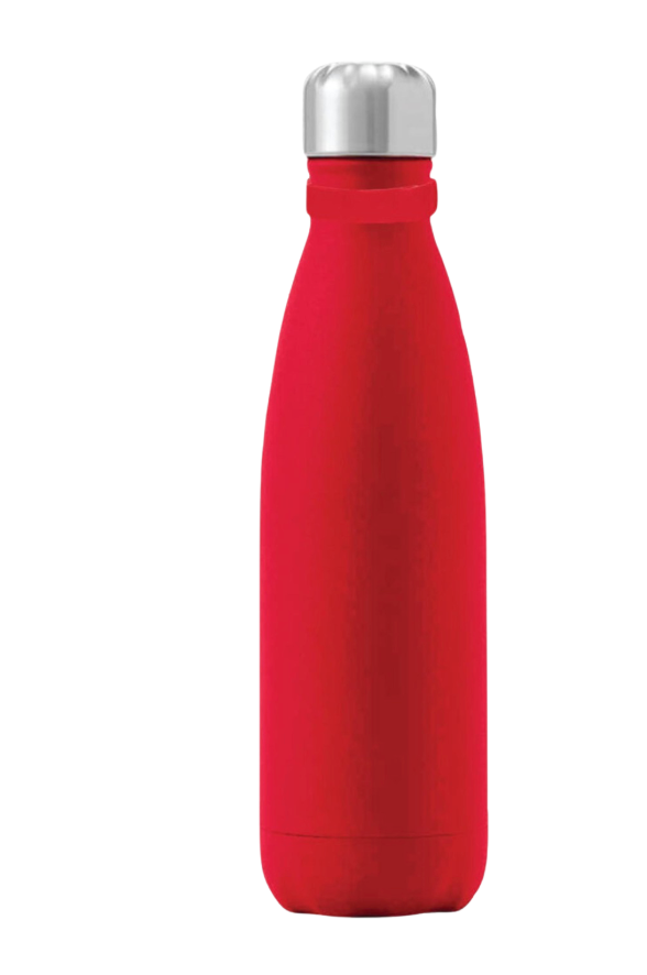 Milwaukee 500ml Insulated Water Bottle Chrome Screw On Lid With Carry Strap