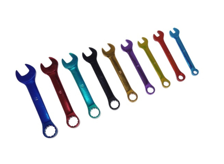 New Style Regin 9pc Colour Coded Stubby Combination Spanner Set 6 -14mm