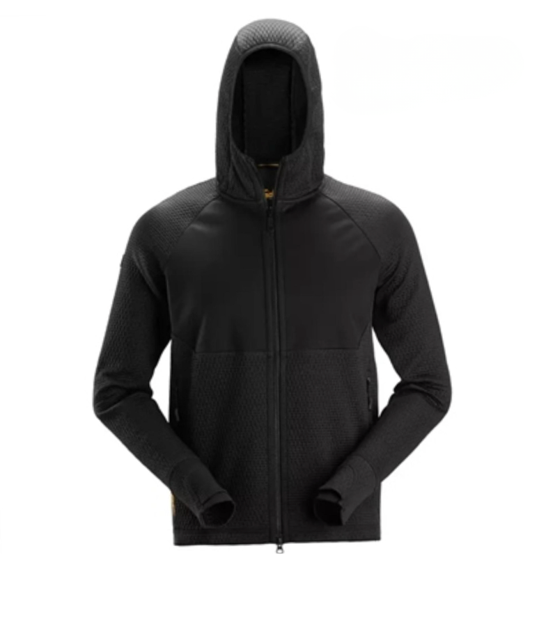 Snickers 8405 Flexiwork Full-Zip Mid layer Hoodie Jacket Thermal - Black XXL