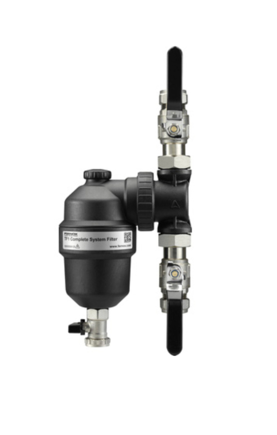 Fernox TF1 22mm Total System Filter With Lever Valves Sludge Remover Magnetic