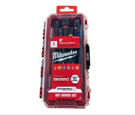 Milwaukee Shockwave Nut Driver Long Set (3 Pieces) 8mm 10mm 13mm - 150mm Long