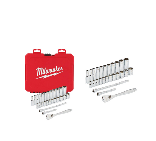 Milwaukee 28 Piece Metric 1/4 inch Drive Ratchet & Socket Set In Tough Case