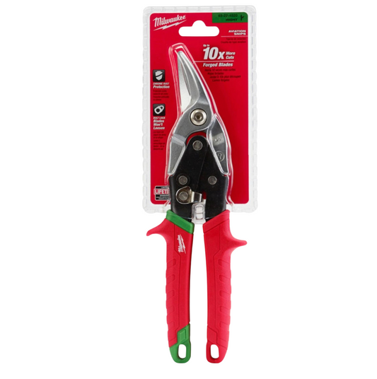Milwaukee Heavy Duty Aviation Metal Working Tin Snips Right Cut