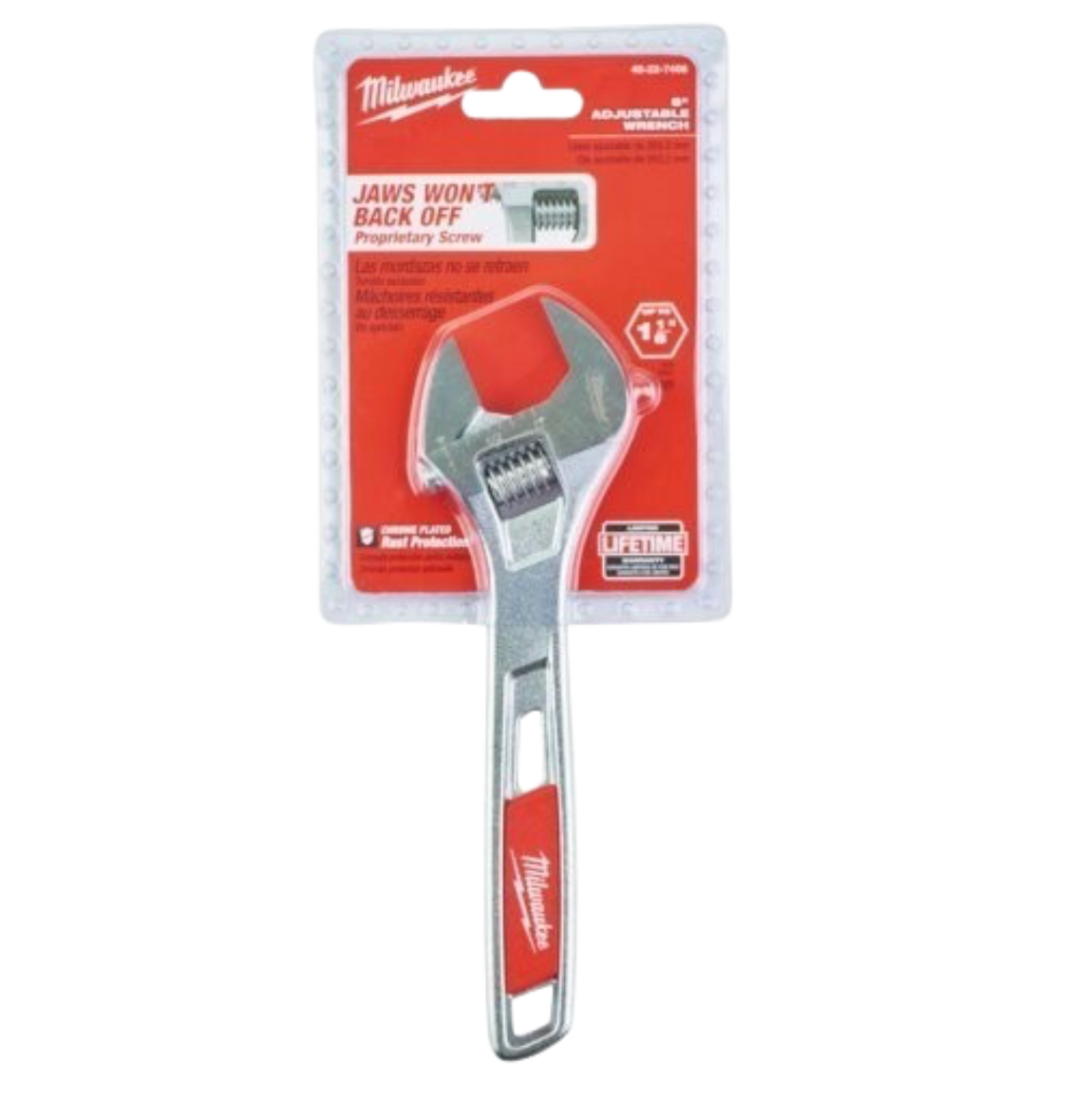 Milwaukee Wide Jaw Adjustable Wrench 200mm Adjustable Spanner