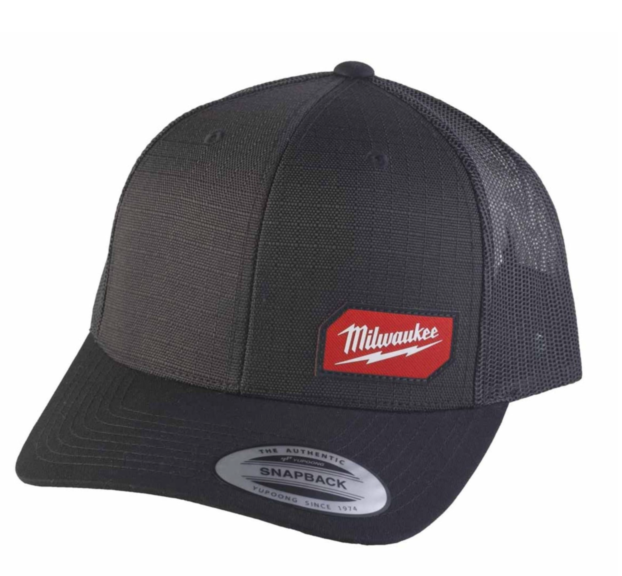 Milwaukee Snapback Trucker Cap Baseball Cap Grid Iron Black