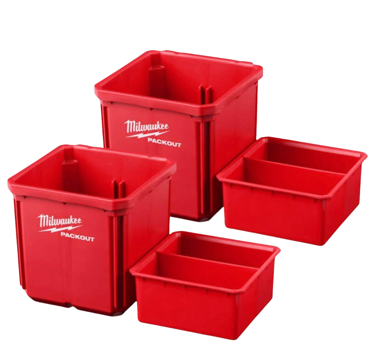 Milwaukee  PACKOUT 2 Piece Nest Bin 10 x 10cm Twin Set Of Boxes