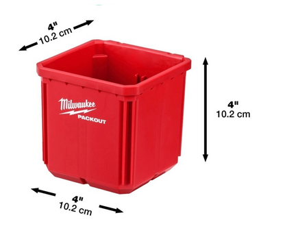 Milwaukee  PACKOUT 2 Piece Nest Bin 10 x 10cm Twin Set Of Boxes