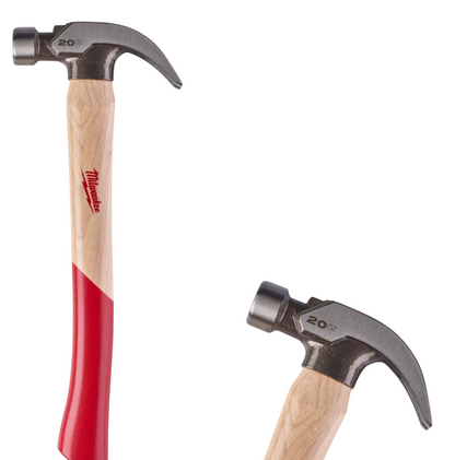 Milwaukee Hickory Curved Claw Hammer 20oz/570g