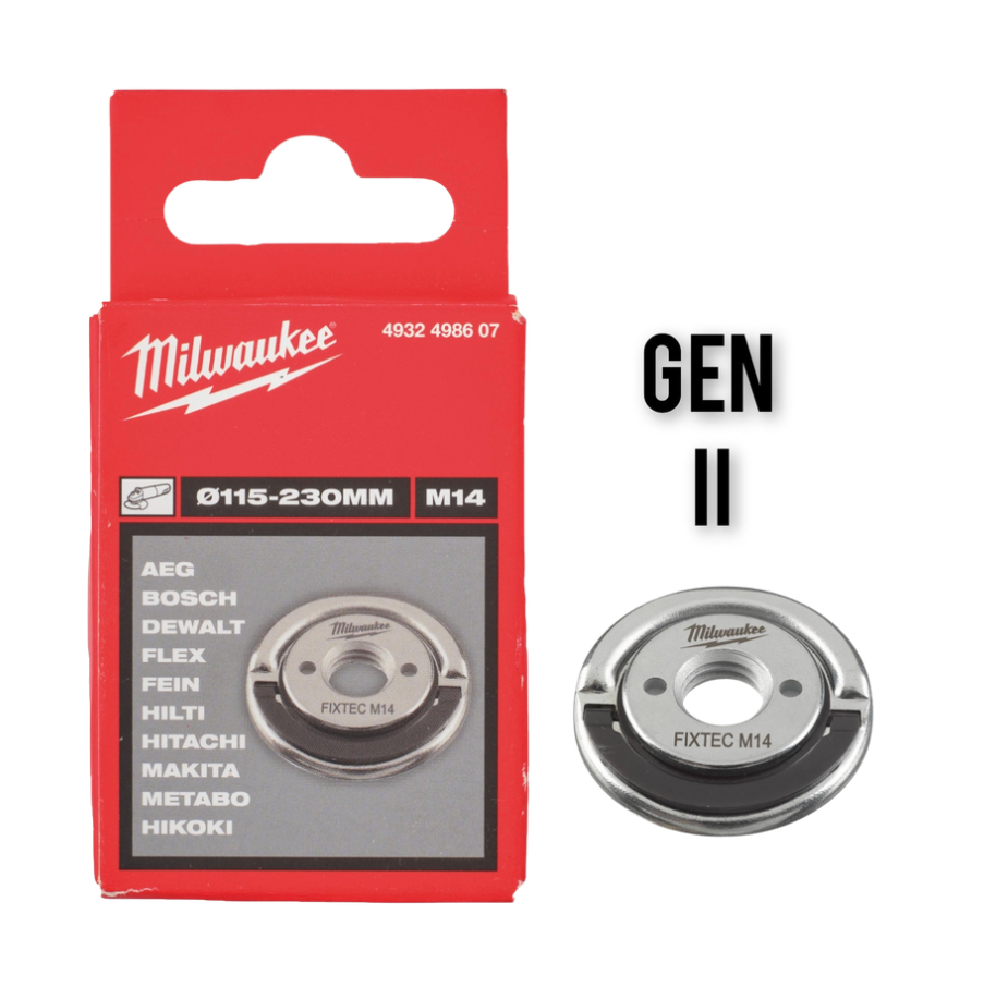 Milwaukee Gen II M14 Fixtec Quick Release Adaptor For Grinders 155mm-230mm