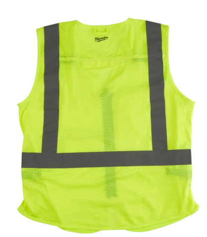 Milwaukee Large/X Large  Hi Vis Vest Yellow  Waistcoat Safety High Viz ID Badge