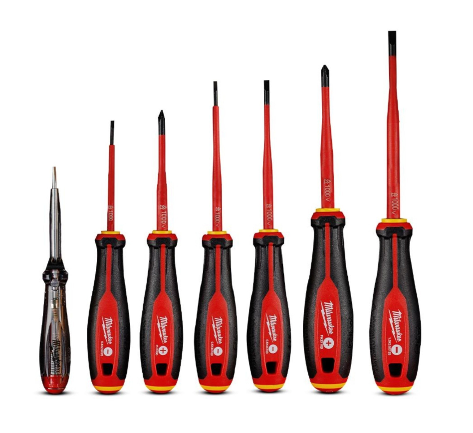 Milwaukee 4932478739 Tri-Lobe VDE Slim 7 Piece Screwdriver PH Set