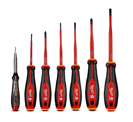 Milwaukee 4932478739 Tri-Lobe VDE Slim 7 Piece Screwdriver PH Set