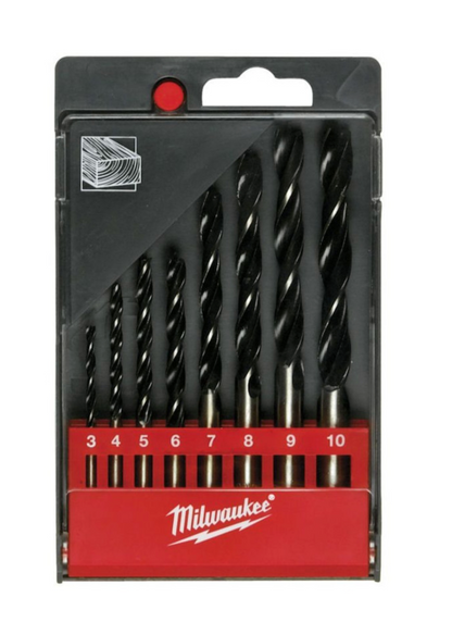 Milwaukee 8 Piece Brad Point Drill Bit Set  3mm - 10mm