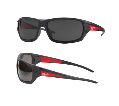 Milwaukee Premium Safety Glasses Tinted & Polarised Lenses & Hard Glasses Case