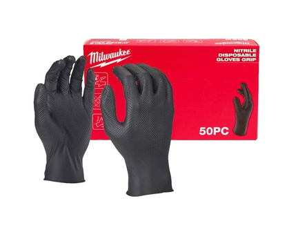 Milwaukee Heavy Duty Nitrile Grip Gloves Diamond Texture Grip For Extra Comfort