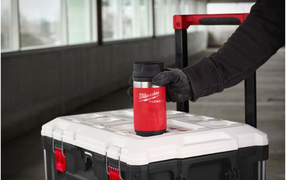 Milwaukee 355ml PackOut Red Insulated Bottle + Sip Lid Thermal Hot & Cold Drink