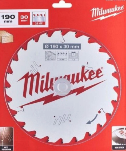 Milwaukee Circular Saw Blade 4932471300 TCT Wood Circular Saw Blade 190mm x 30mm