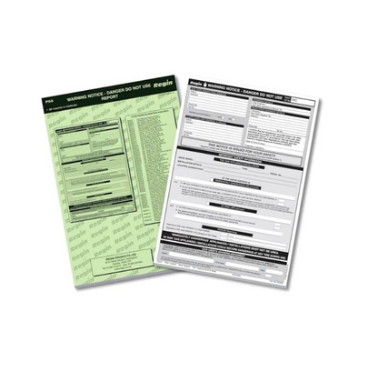 Regin DO NOT USE Gas Safety Warning Notice Landlord Property Report Pad REGP55