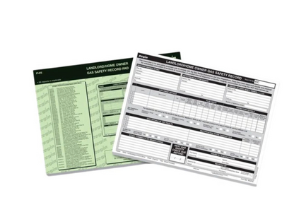REGIN  Landlord/Home Owner Gas Safety Record Pad Triplicate Gas & LPG
