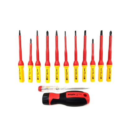 Regin VDE Interchangeable 13pc Screwdriver Set In Hard Case 1000v Insulated