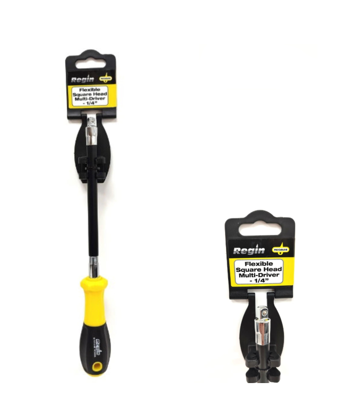 Regin Flexi Square Head Multi-driver 1/4" Versatile Driver with Flexible Sq Head