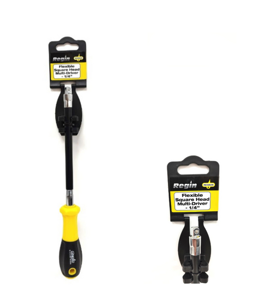 Regin Flexi Square Head Multi-driver 1/4" Versatile Driver with Flexible Sq Head