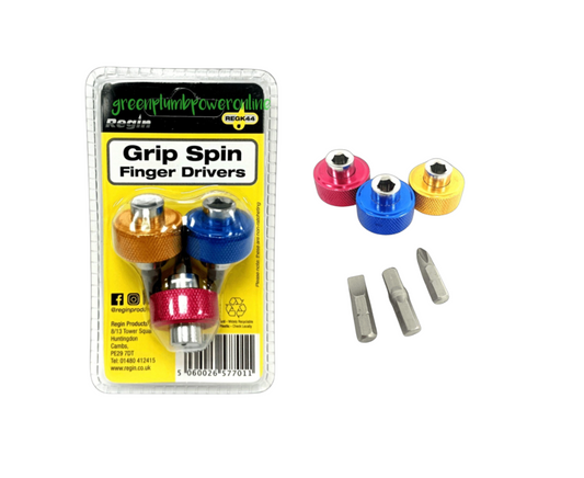 REGIN  Grip Spin Finger Drivers Pack Of 3 Great For Working In Tight Areas