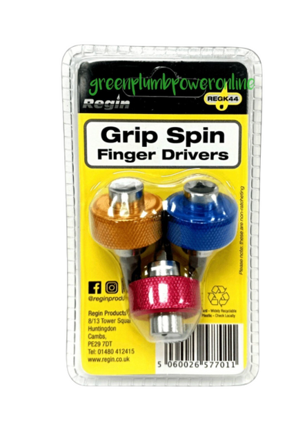 REGIN  Grip Spin Finger Drivers Pack Of 3 Great For Working In Tight Areas