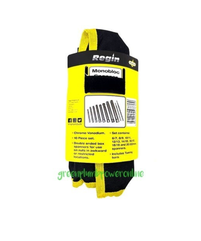 Regin Monobloc Back Nut Tap Spanner Set In 8/9 10/11 12/13 14/15 16/17 18/19mm