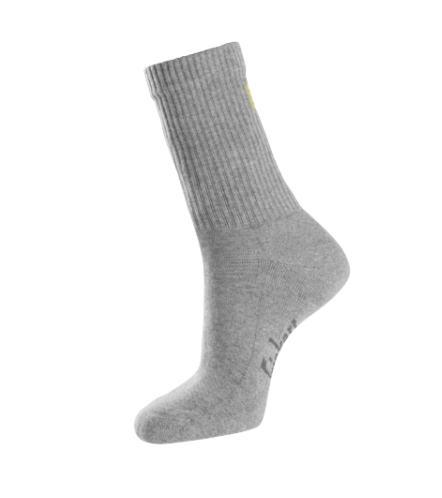 Snickers Cotton Logo Work Socks Grey -  UK Size 7 - 10 - 3 Pack Of Socks