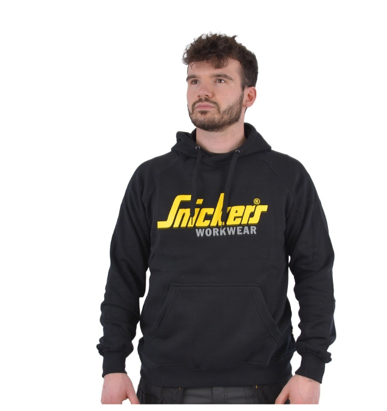 Snickers 2899 Workwear Classic Logo Hoodie Black Sweatshirt Jumper XXL
