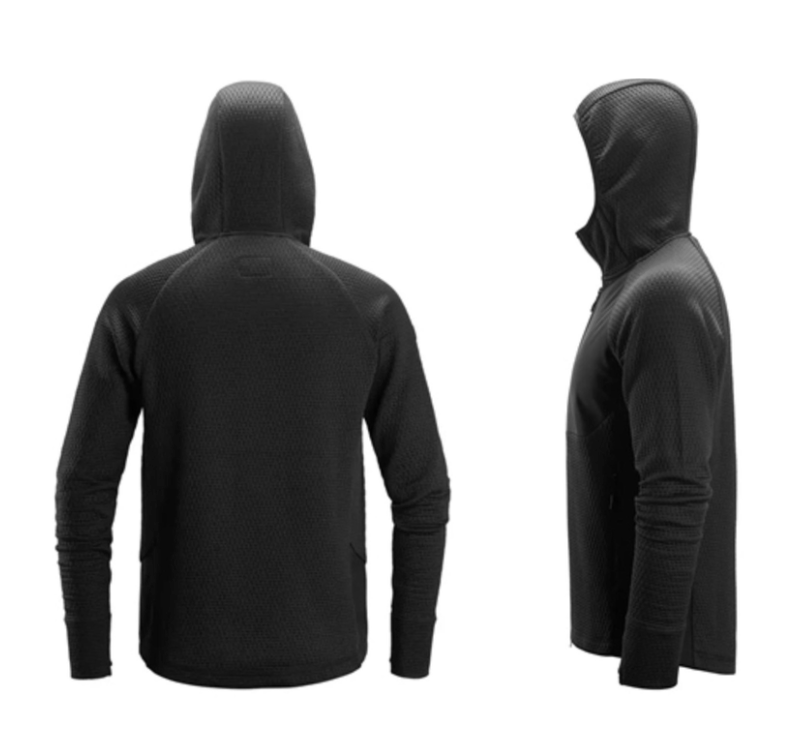 Snickers 8405 Flexiwork Full-Zip Mid layer Hoodie Jacket Thermal - Black XXL