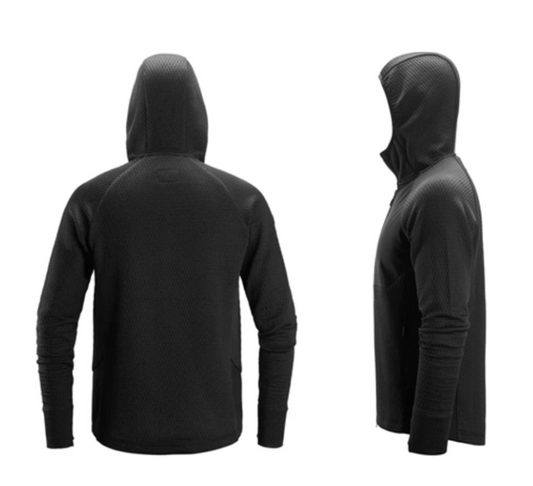 Snickers 8405 Flexiwork Full-Zip Mid layer Hoodie Jacket Thermal - Black XXL