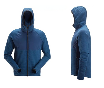 Snickers 8405 Flexiwork Full-Zip Midlayer Hoodie Jacket Thermal - Blue  XXL