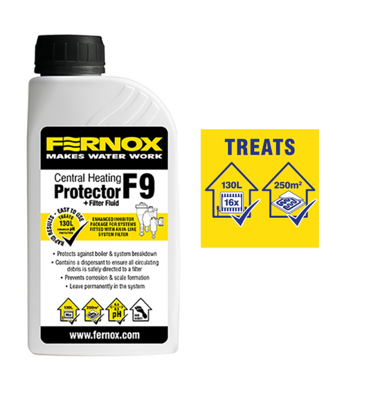Fernox F9 Plus Filter Fluid Central Heating Protector 500ml Up-to 16 Radiators