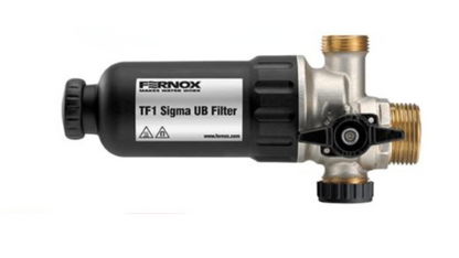 FERNOX TF1 Sigma UB Inline Filter 22mm Under Boiler Magnetic Trap Installer Pack