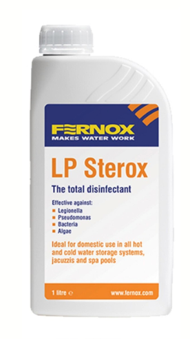 Fernox LP Sterox Twin Pack - 1 Litre Total Disinfectant & Tub Of 50 Test Strips