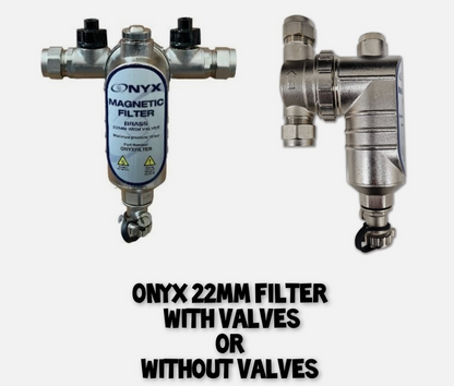 Oynx Boiler Filter 22mm With Or Without Valves Magnetic System Like Fernox Omega