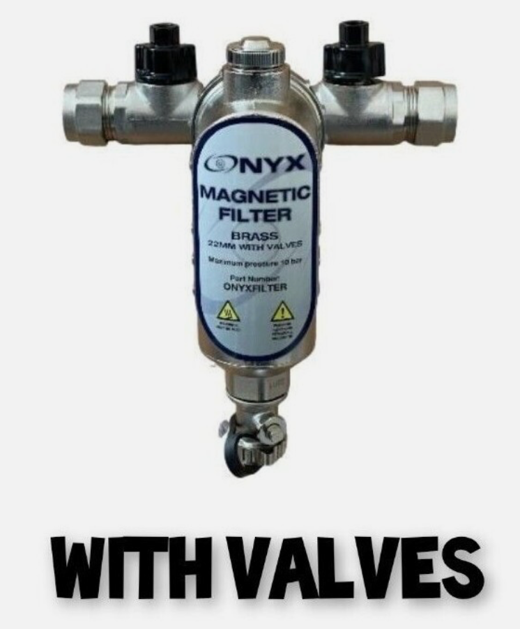 Oynx Boiler Filter 22mm With Or Without Valves Magnetic System Like Fernox Omega