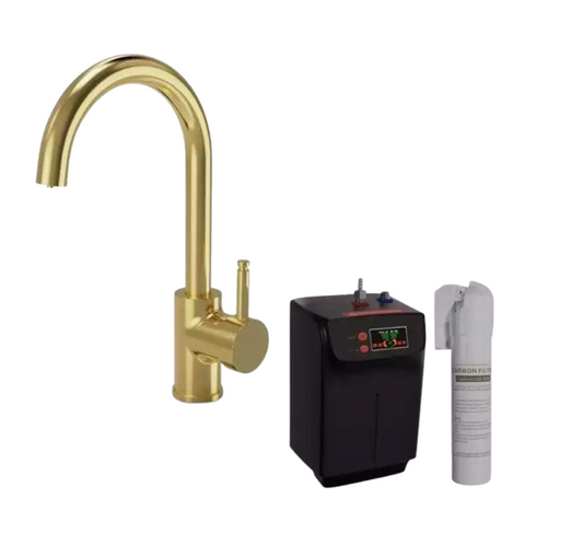 Brushed Brass 3 In 1 Hot Water Boiling Tap With Tank & Filter 3 Years Warranty