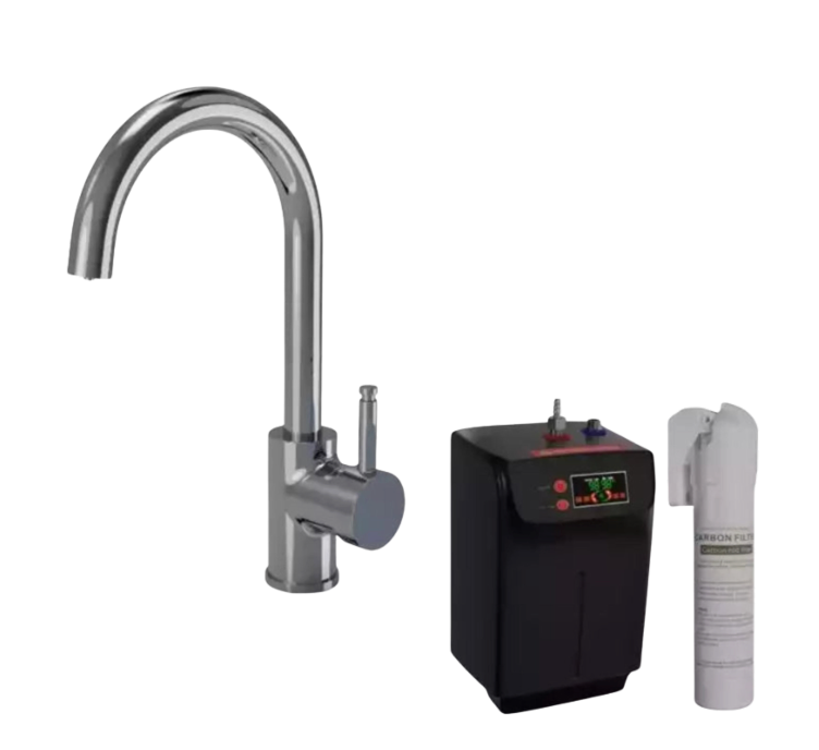 Polished Chrome 3 In 1 Hot Water Boiling Tap With Tank & Filter 3 Years Warranty