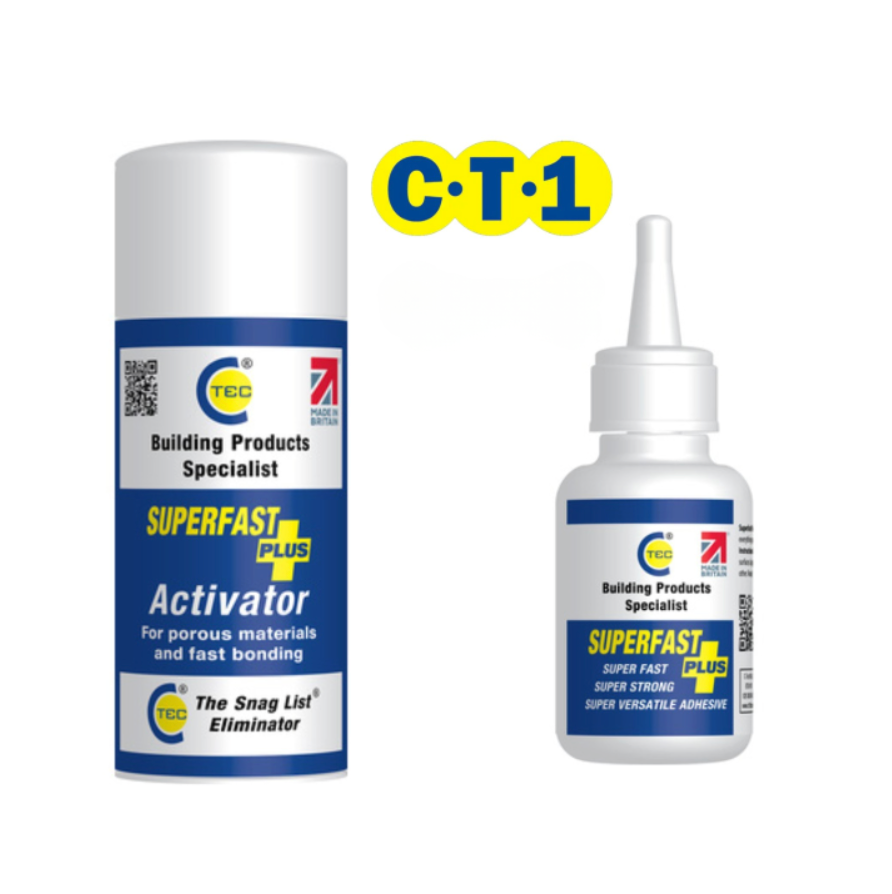CT1 SuperFast Plus 50ml Super Glue With Activator Twin Value Pack Free Delivery