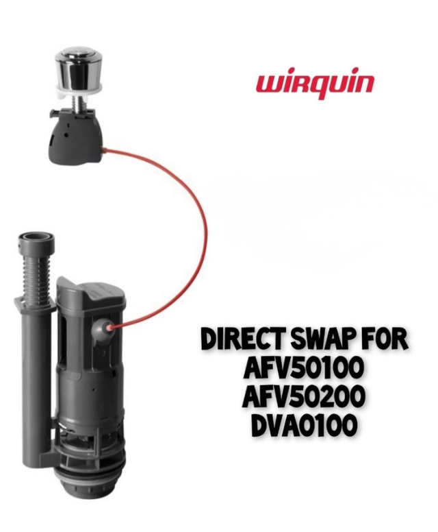 Wirquin Macdee Flush Valve AFV50100 AFV50200 Dual Flush Syphon & Push Button