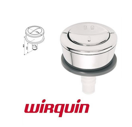 Wirquin Jollyflush Dual Flush Chrome Toilet Push Button RAK 600  CERAMICS LECICO