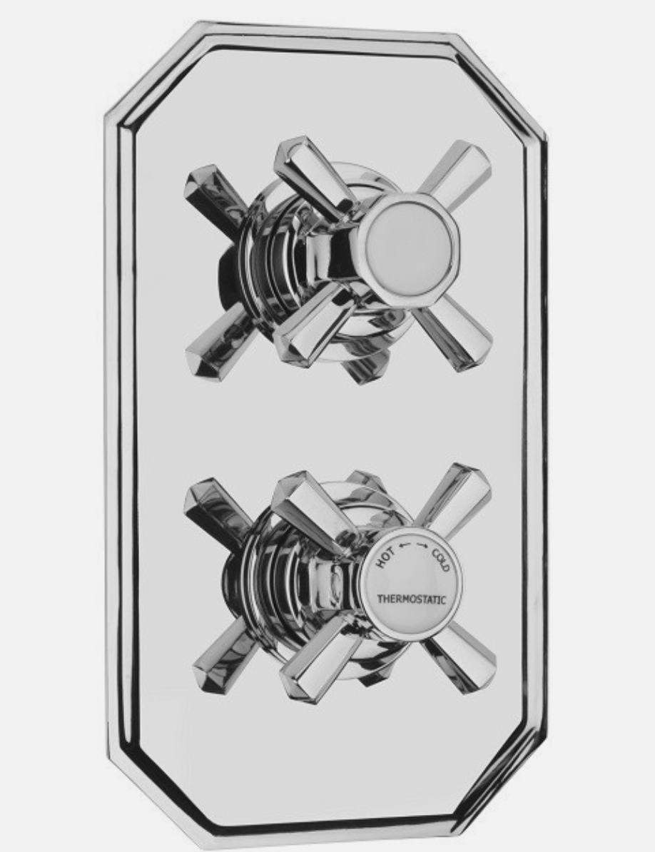 Sagittarius Fitzgerald Thermostatic Twin Concealed Shower Valve With Diverter