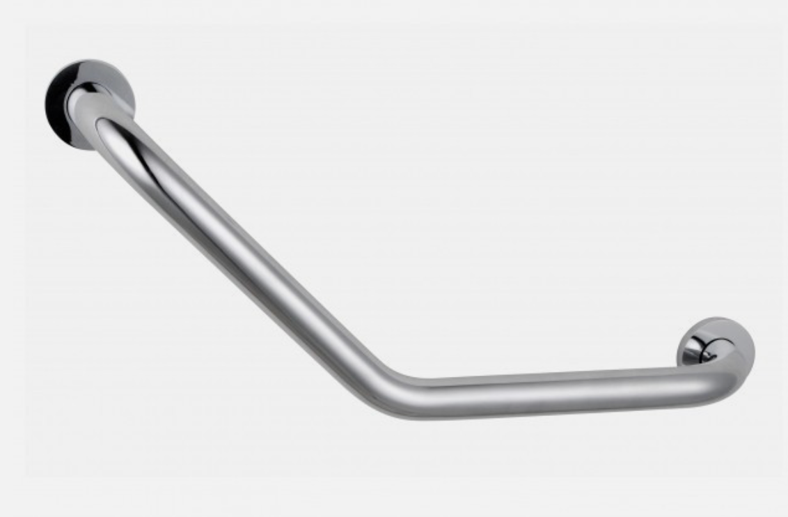 Velato 410mm Angled Grab Rail Chrome Concealed Fixing