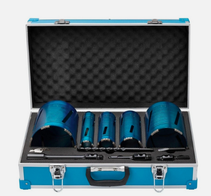 OX 5 Core Drill Set & Accessories Diameter 38mm, 52mm, 65mm, 117mm, 127mm