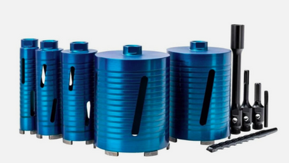OX 5 Core Drill Set & Accessories Diameter 38mm, 52mm, 65mm, 117mm, 127mm