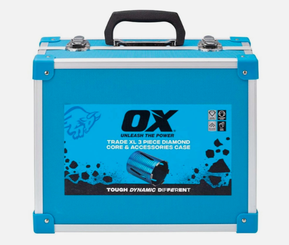OX Spectrum Trade 3 Piece Diamond Core Drill Bit & Accessories Set XL3